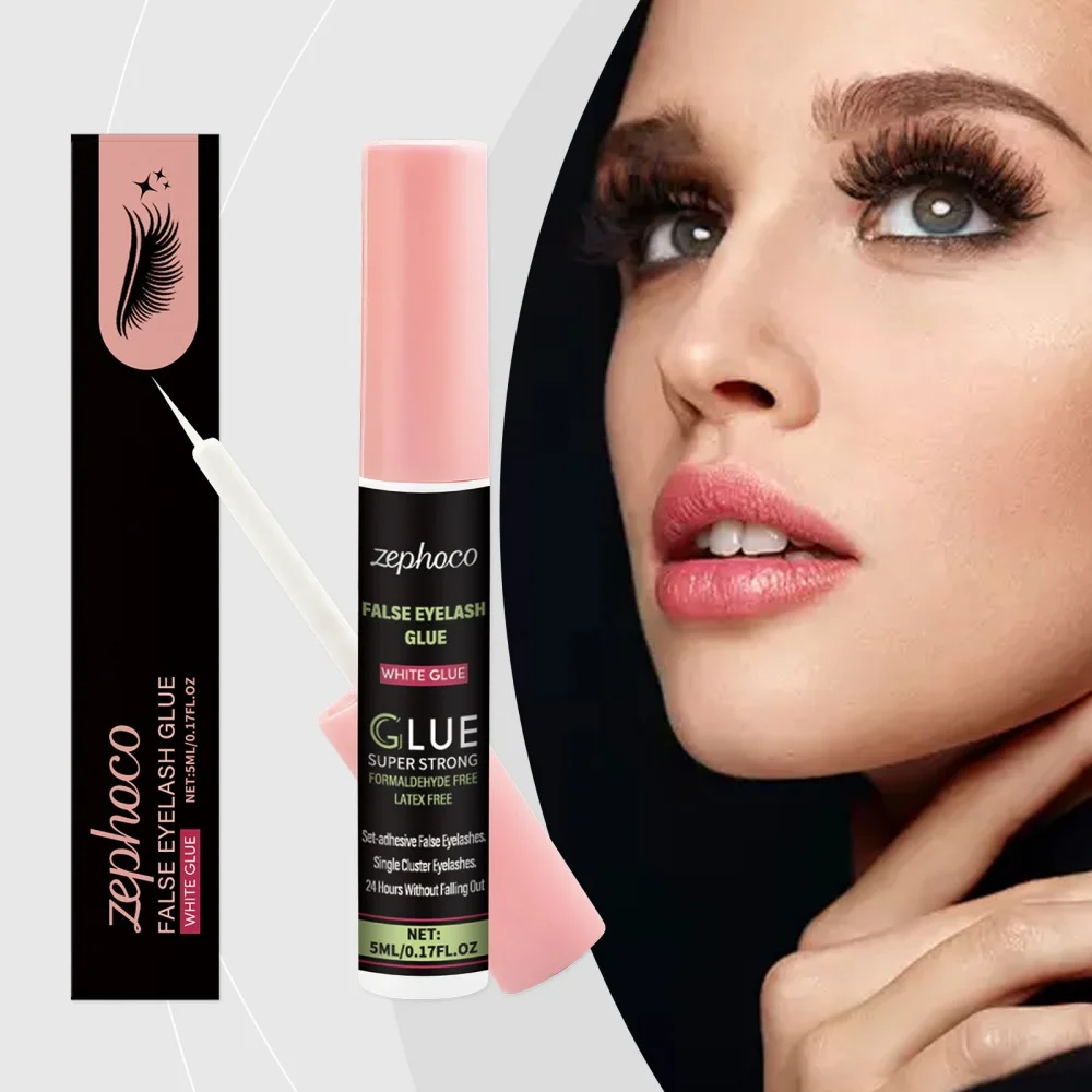 

Self adhesive false eyelash adhesive with one brush for long-lasting shaping, gentle curling, and non irritating application