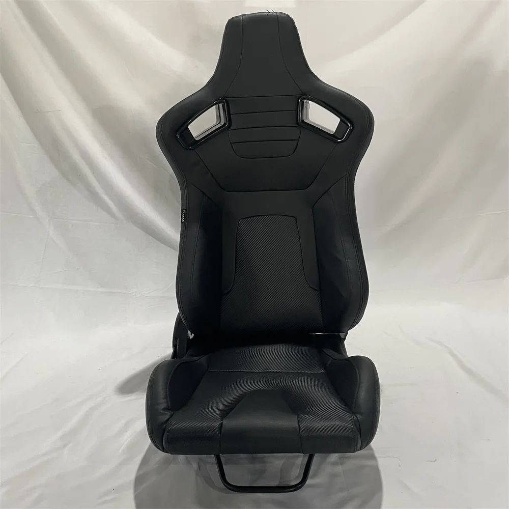 

NOBRAND Car Seat L Size Adjustable Racing Seat Universal For Sport Car Simulator Bucket Seats Black Genuine Leather