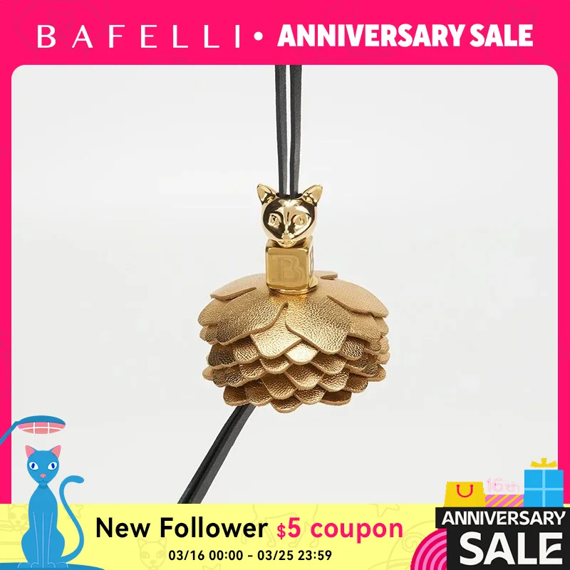 BAFELLI New Arrival Designer-Selected Cat-Shaped Charm Fashionable Portable Pendant Versatile Bag Leather Accessory