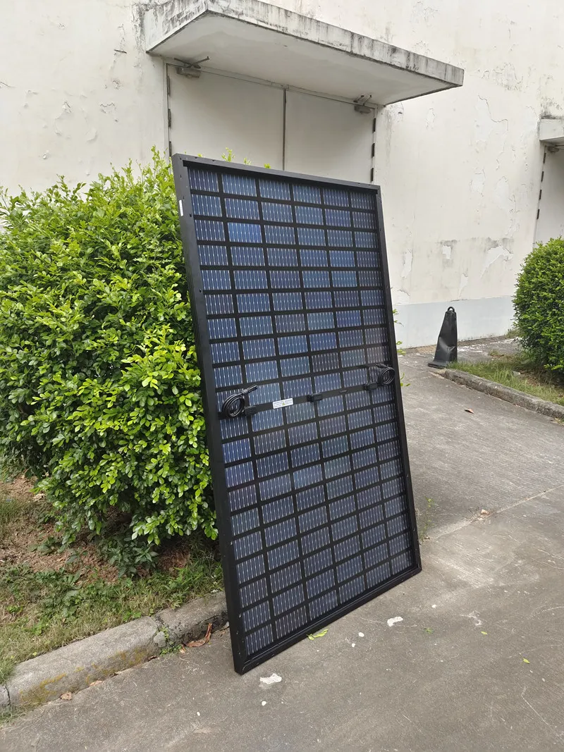 Imagem -05 - Monocristalino Bifacial Todo Painel Solar Preto 450w Módulo Solar Dividir Célula Solar Carregador Solar Casa Fazenda Jardim on Off Grid