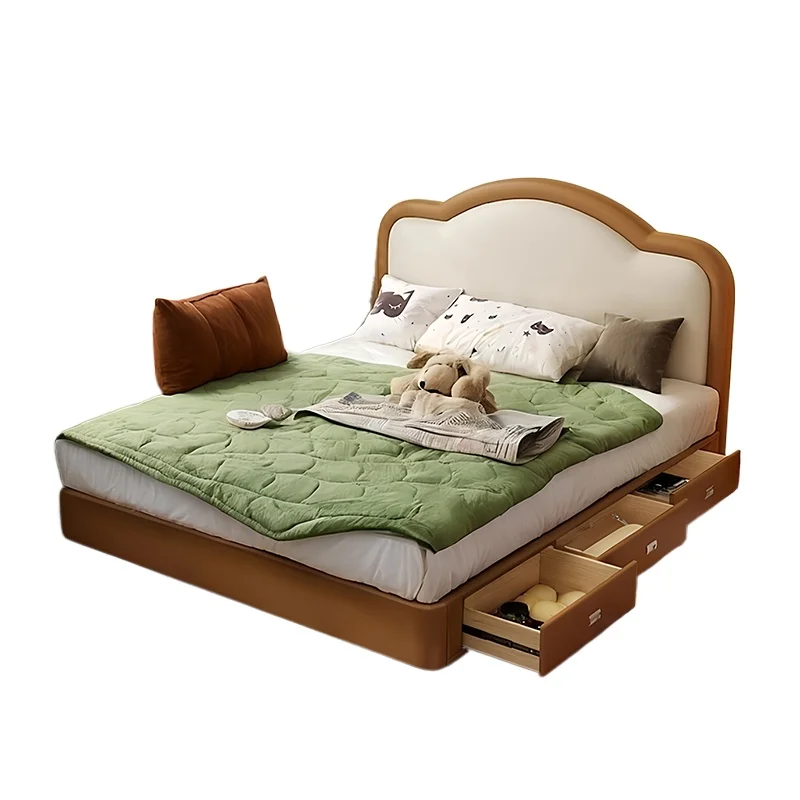 Manijas Mesitas de noche Camas de salón únicas y elegantes Camas modernas Princesa Camas de almacenamiento para niños Accesorios para el hogar matrimoniales