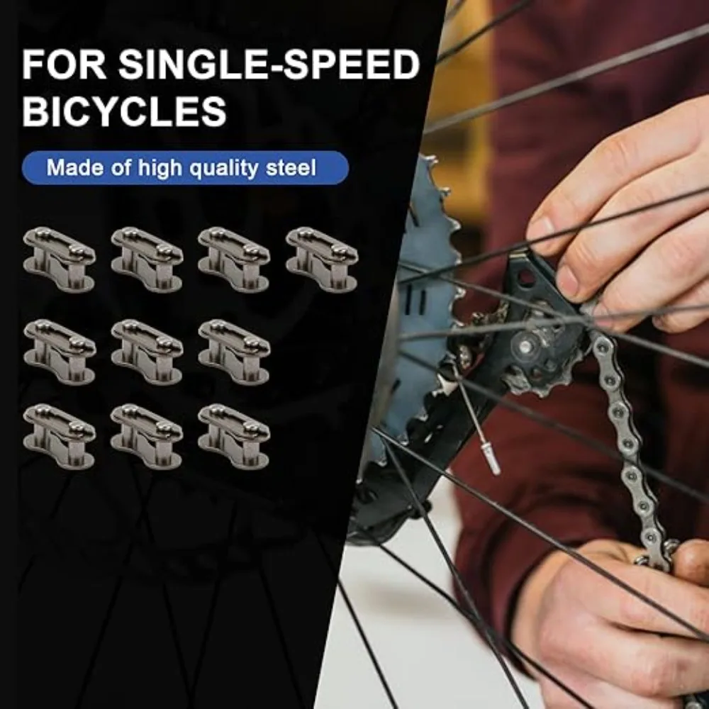 10 Pieces Bike Chain Master Link Single Speed Bicycle Chain Link Missing Link Connectors Bike Chain Repair Accessories image 2