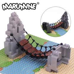 MARUMINE Drawbridge Set Mountain Bridge Stone Classic MOC Bricks Accessories Constructor Building Blocks Parts 6083 23996 63141