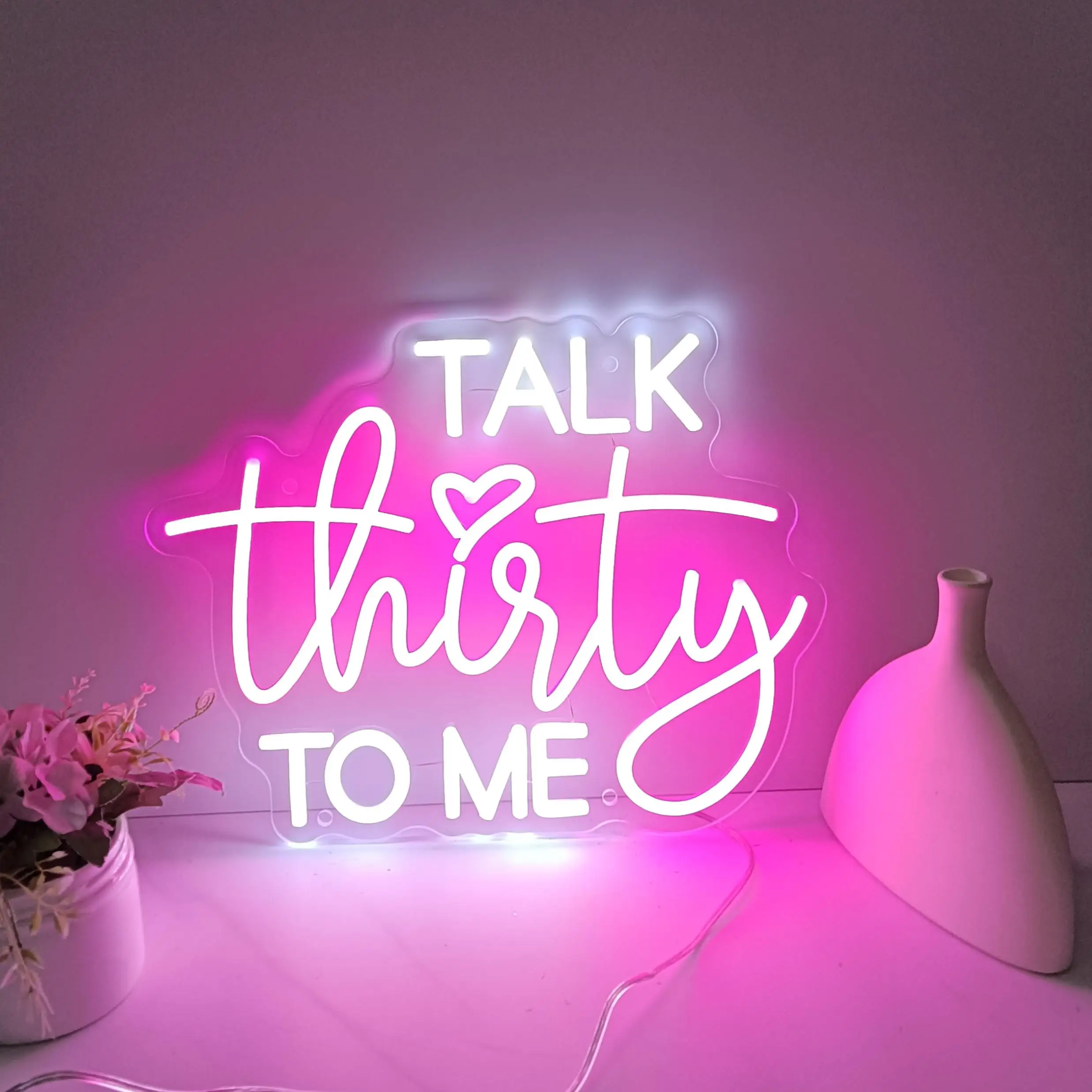 

Talk Thirty To Me Neon Sign 30th Birthday Gift Custom Neon Sign Quote Wall Art Decor Personalized Gifts Thirty Birthday Gifts