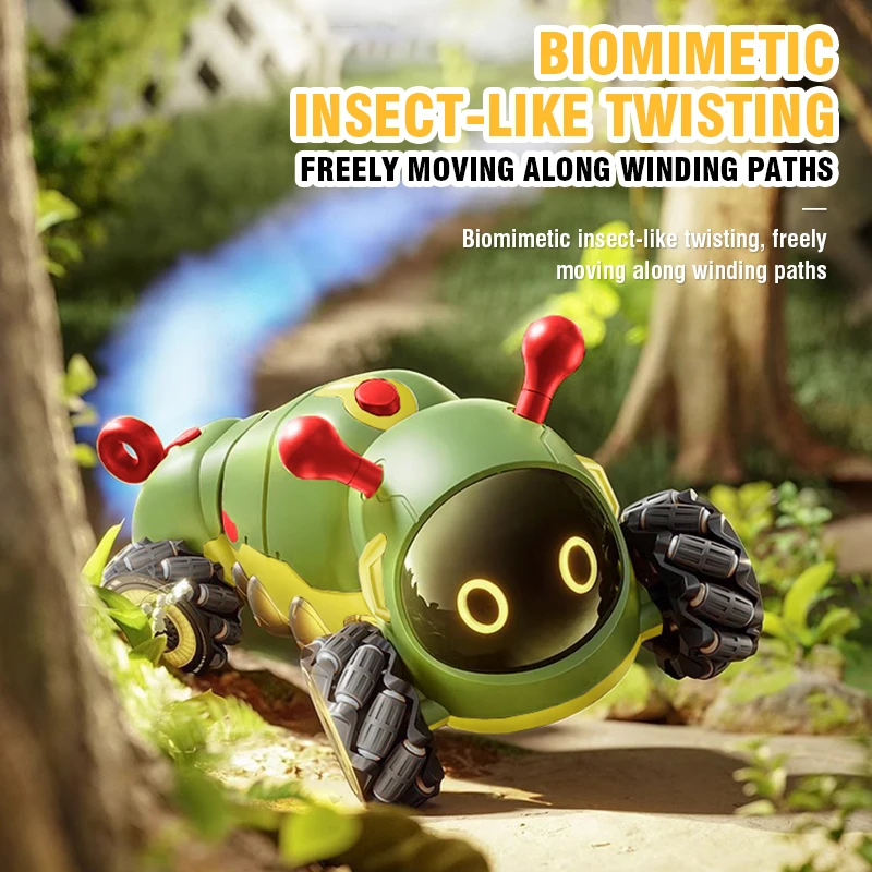 2.4GHz Wireless Remote Control Insect Truck 4WD Stunt Animal Robot RC Off Road Vehicle With Spray Kids Birthday Holiday Gifts