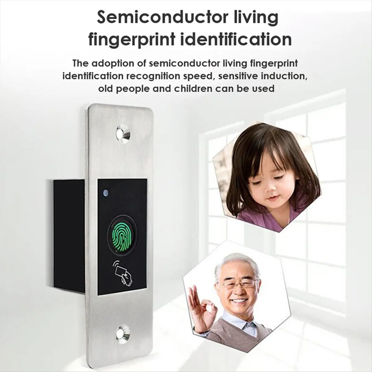 ▶✔▃AC649-F99 Fingerprint Password Reader Keyless Metal Access Control Keypad Mini IP66 Waterproof Embedded Access Control Machin