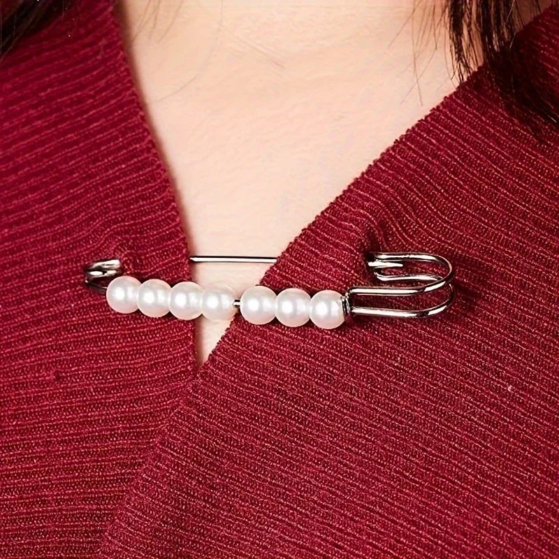 2pcs Brooch Anti-exposure Waistband Fixing Buckle Anti-pearl Safety Pin Multifunction Brooches for Women Waist Buckle image 2
