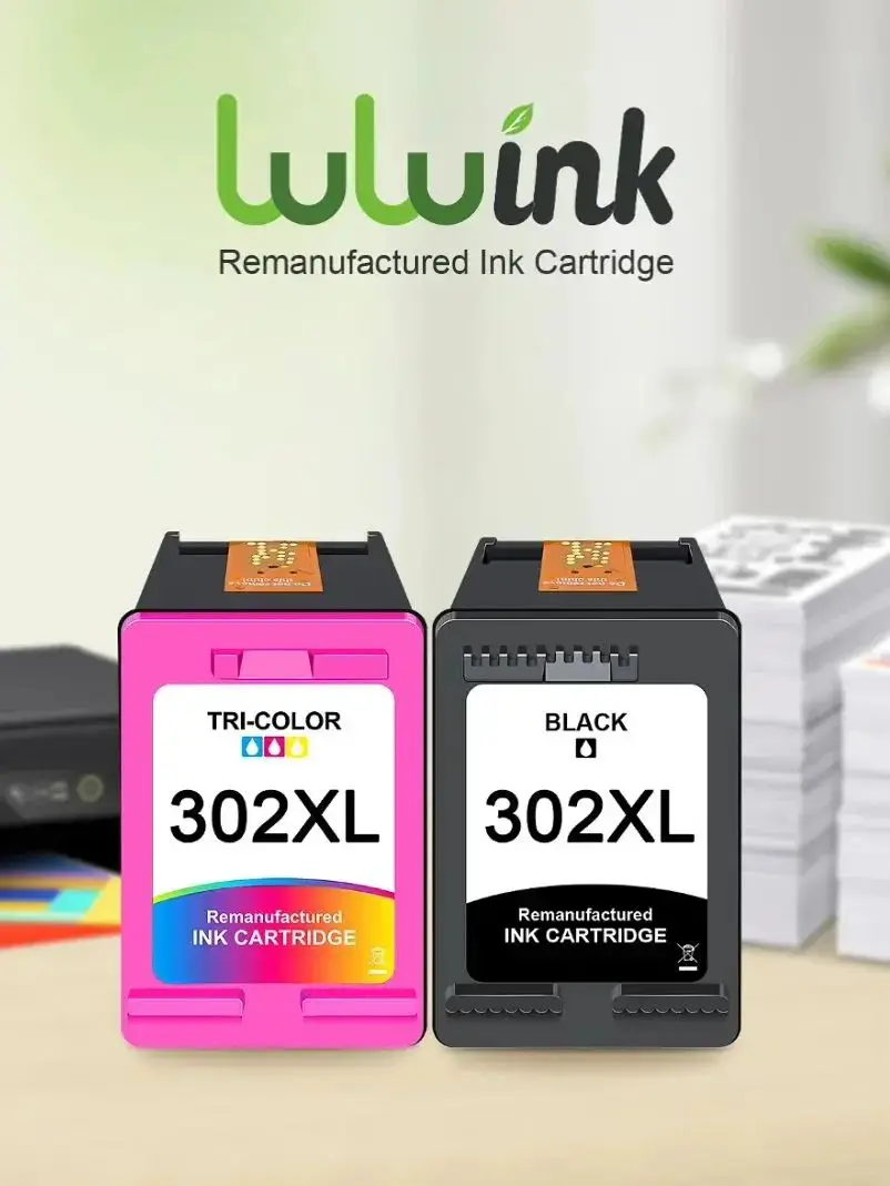 Cartouche d'encre 302 XL Compatible pour hp 302XL encre tricolore noire pour imprimante Envy 4520 Officejet 5220 5255 3830 Deskjet 1110