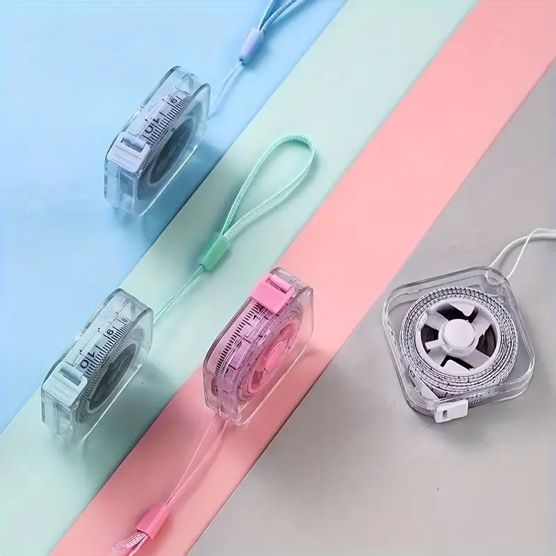 A Cute, Soft Tape Measure with a Length of 2m 6/Feet, Equipped with a Portable Retractable Locking Mechanism and Clear Centimeter/Inch Markings, Perfect for Sewing, Home Use, Measuring Waist, Bust, an image 3