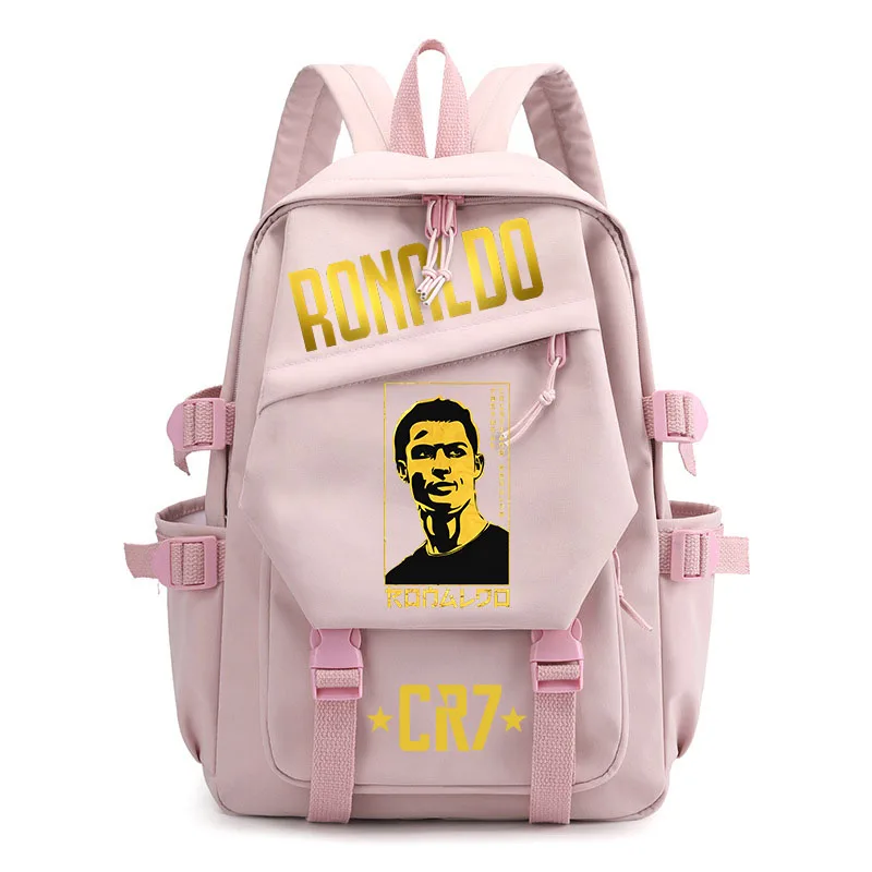 Ronaldo printed student schoolbag girls backpack outdoor travel bag casual bag youth bag