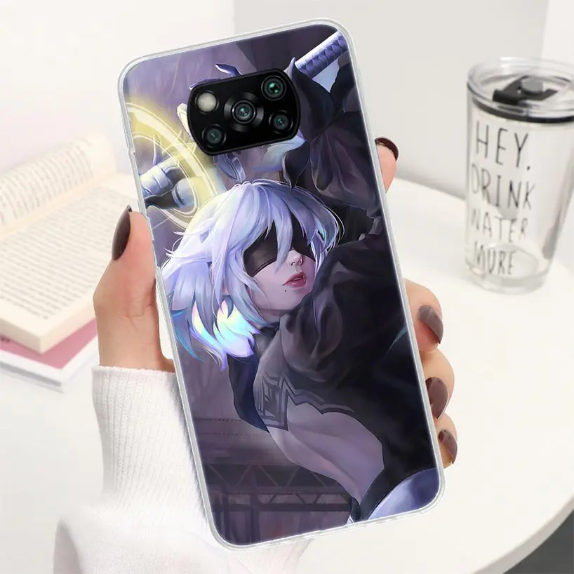 2B Nier Automata Anime Coque Phone Case For Xiaomi Poco X6 X5 X3 Nfc X4 Gt F6 F5 Pro F4 F3 F2 F1 M5s M4 M3 5G Soft Cover M2 X3 N