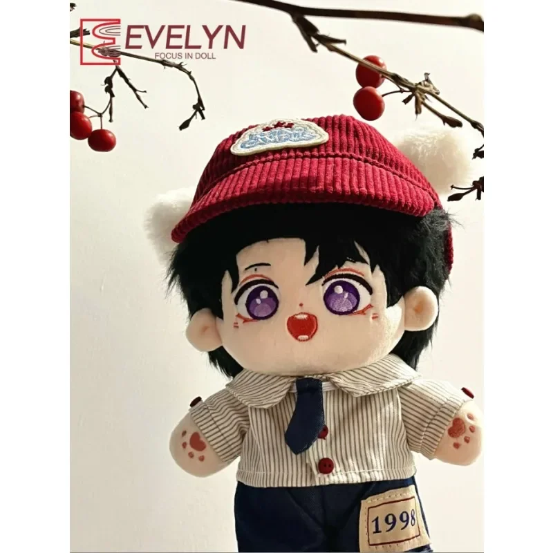 Evelyn American Style Clothes 20cm Doll Clothes Red Hat Stripe Shirt Pants Set Replacement Suits Love and Deepspace Gift