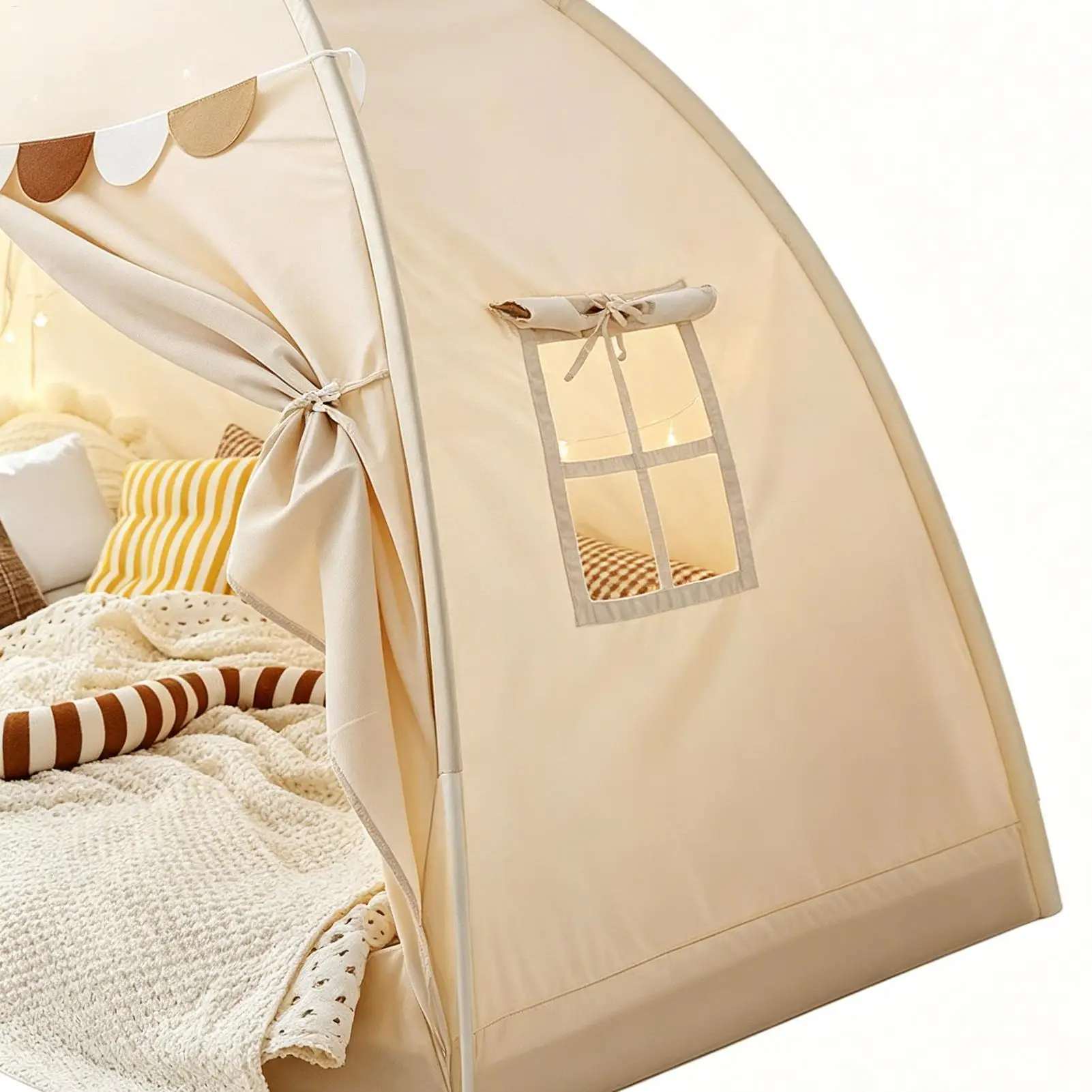 Kids Bed Tent Canopy Privacy Space Breathable Portable Twin Bed Canopy Indoor Tent For Living Room Children's Room Garden view 5