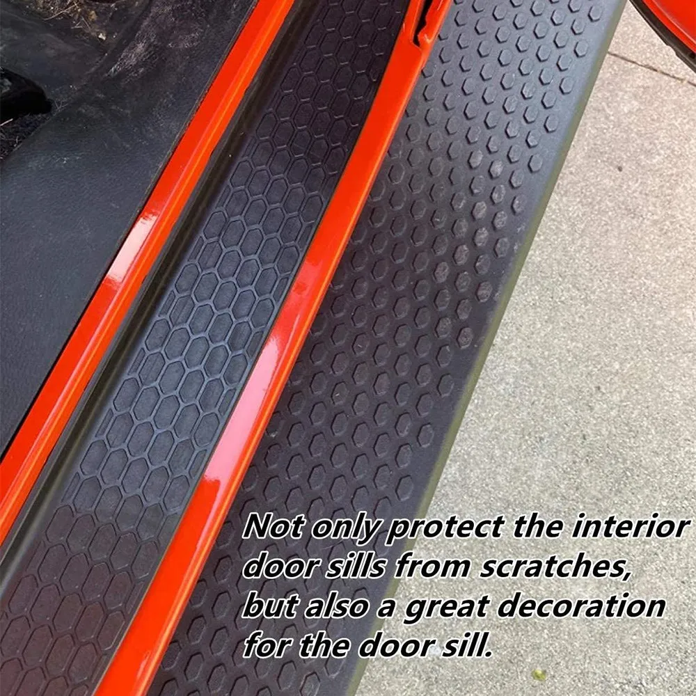 

Lasting 4PCS Stainless Door Sill Scuff Plate Guard Pedal Protectors for JL JLU & 2018-2021 JT 2020