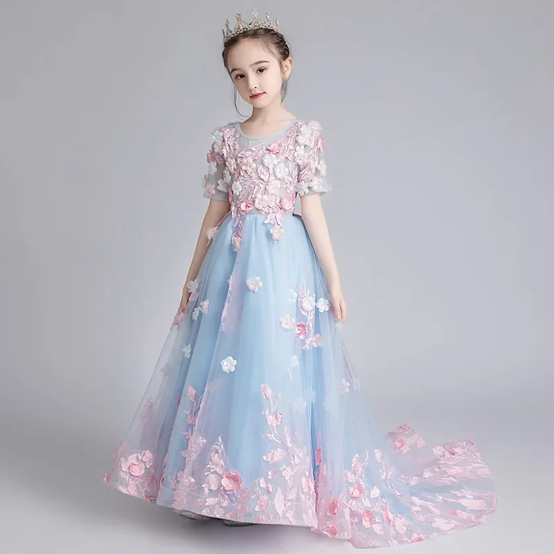 

Teen Girls Dresses for Party and Wedding 12 Years Child‘s Train Cocktail Flower Gown Girls Graduation Evening Dress Elegant