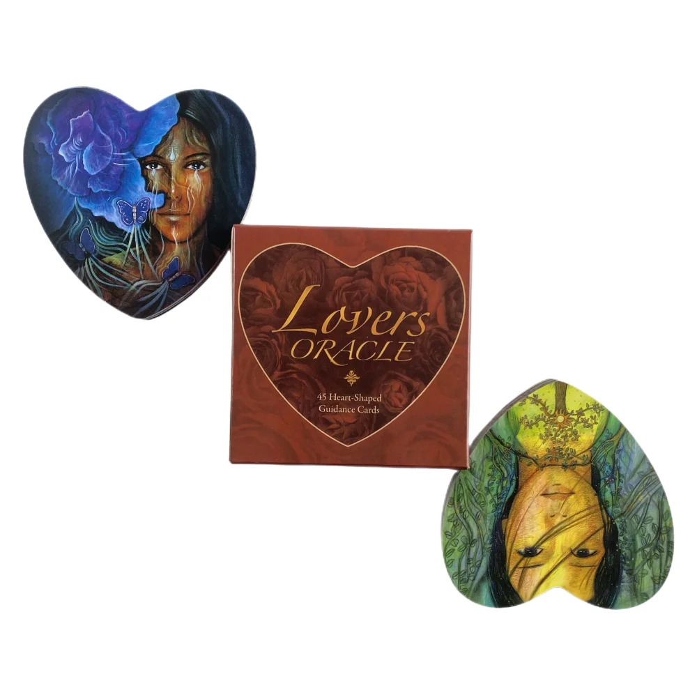 Lovers Oracle Cards A 45 Heart-Shaped Guidance English Fate Divination Deck Board Games