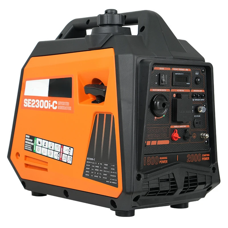 220 В открытый кемпинг домашний бензиновый генератор для барбекю 2 кВт портативный мобильный киоск небольшой бесшумный генератор с переменной частотой