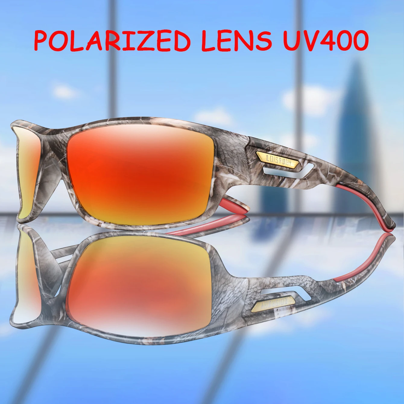 Tarnfarbene Polarisierte UV400 Sonnenbrille Klassisch Luxuriös Sportlich Vintage Unisex Angeln Fahren Reisen Brillen für Outdoor-Aktivitäten