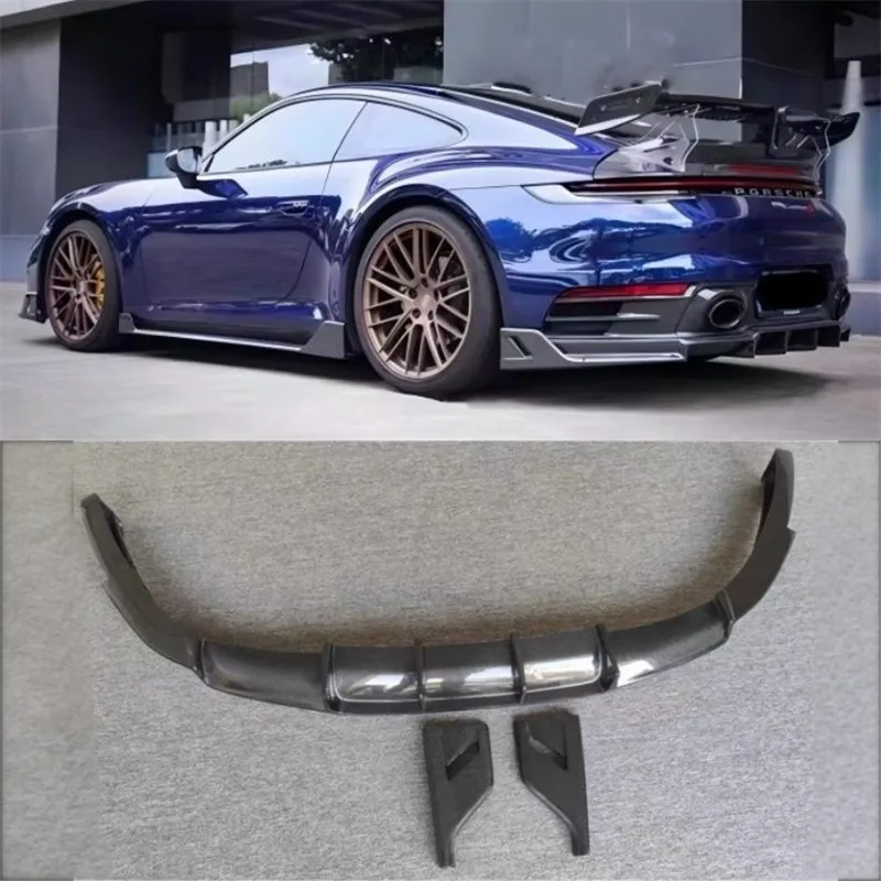 

Для Porsche 911 992 ReaI бампер из углеродного волокна, задний спойлер, комплект