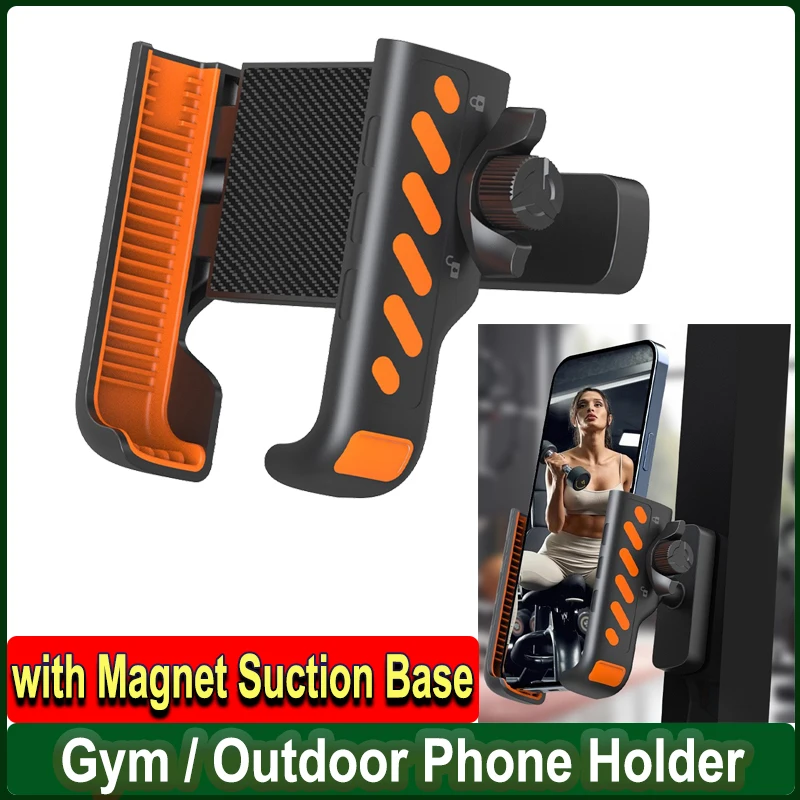 Universeller Autotelefonhalter mit magnetischer Saugbasis, Gym-Magnet-Telefonhalterung, 360-Grad-Drehung, Handy-Ständer, Halterung, Zubehör