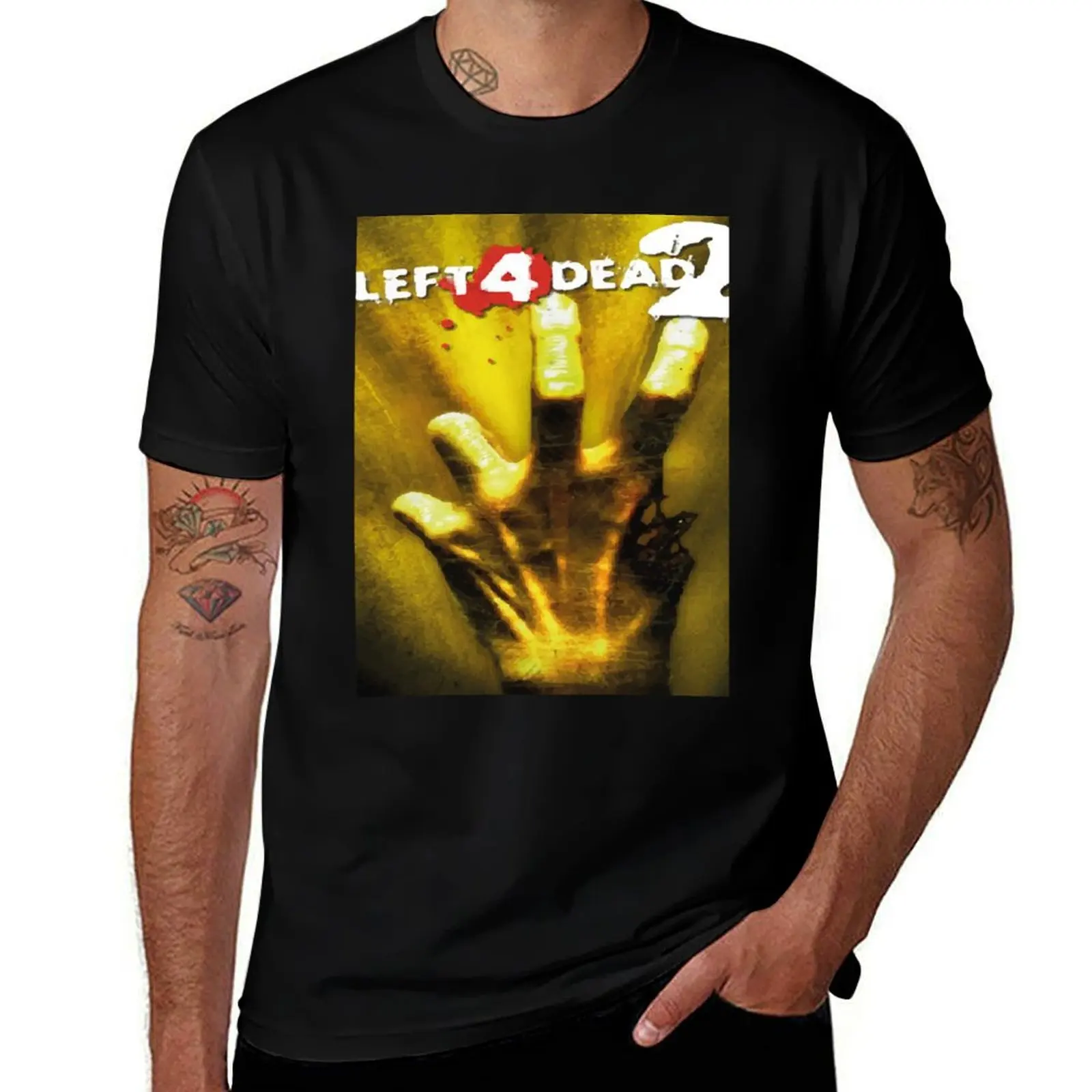 Left 4 Dead 2 Logo T-Shirt Construction Work Tee Shirt T-Shirt