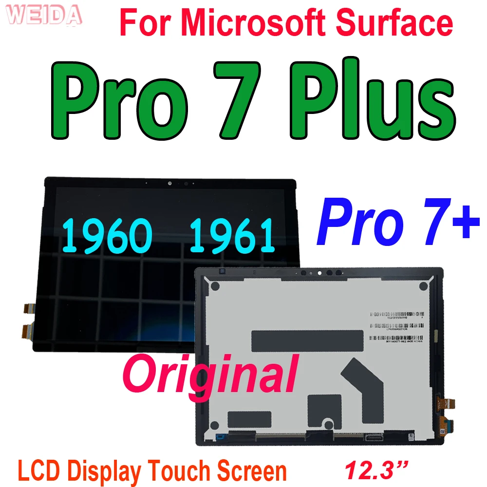 

12,3 "Оригинальный ЖК-дисплей для Microsoft Surface Pro 7 Plus 1960 1961 LCD Surface Pro 7 + ЖК-дисплей