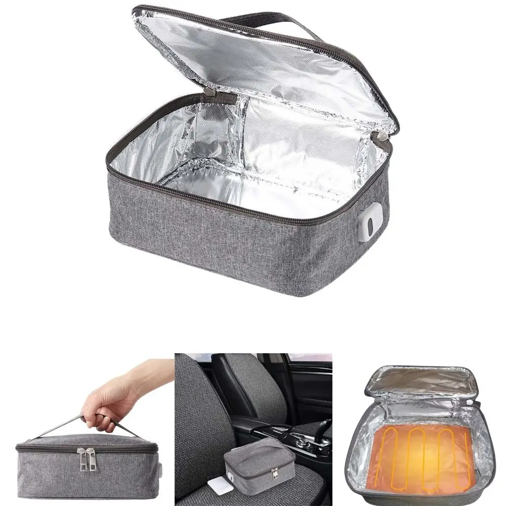 New USB Electric Heating Bag Reusable Insulated Thermal Lunch Bag Nylon Portable Warmer Youth