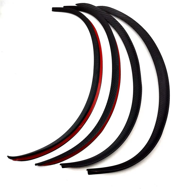 

4Pcs 28.7" Car Wheel Eyebrow Arch Protector Trim Lips Fender Flares Carbon Fiber Look