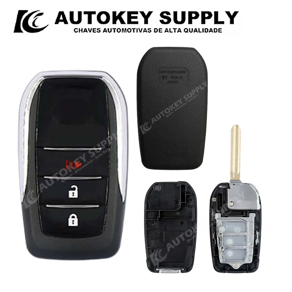 

Autokeysupply AKTYF131 3+1 Buttons Suitable 2020 New Middle East Overbearing 2018 New Prado Key Shell Remote Control For Toyota