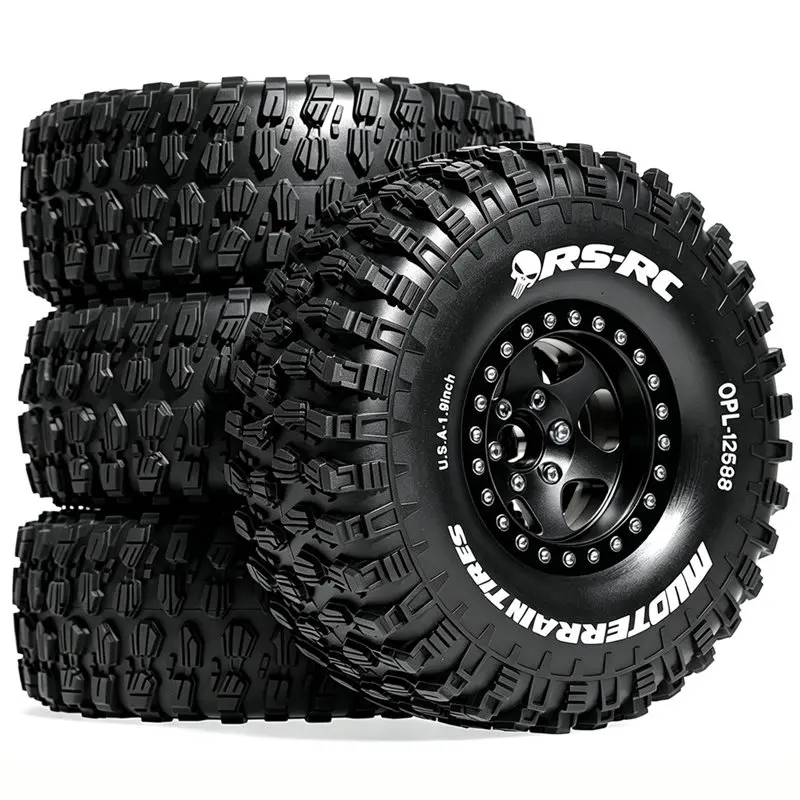 

WOWFU-1.9" RC Crawler Tyres Non-Slip Mud Sligers Tires Heavy Duty Rubber Tires For 1/10 RC Crawler TRX4 TRX6 Gen8 RS562