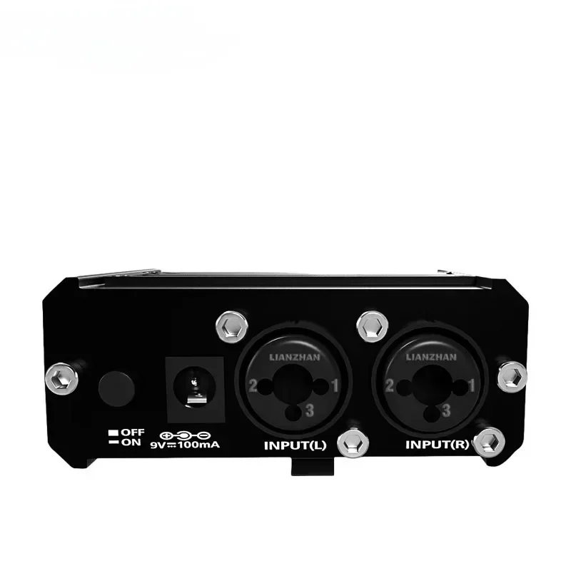 P2 Headphone amplifier, 1 buah Headphone Monitor logam hitam cocok untuk pidato/Streaming langsung