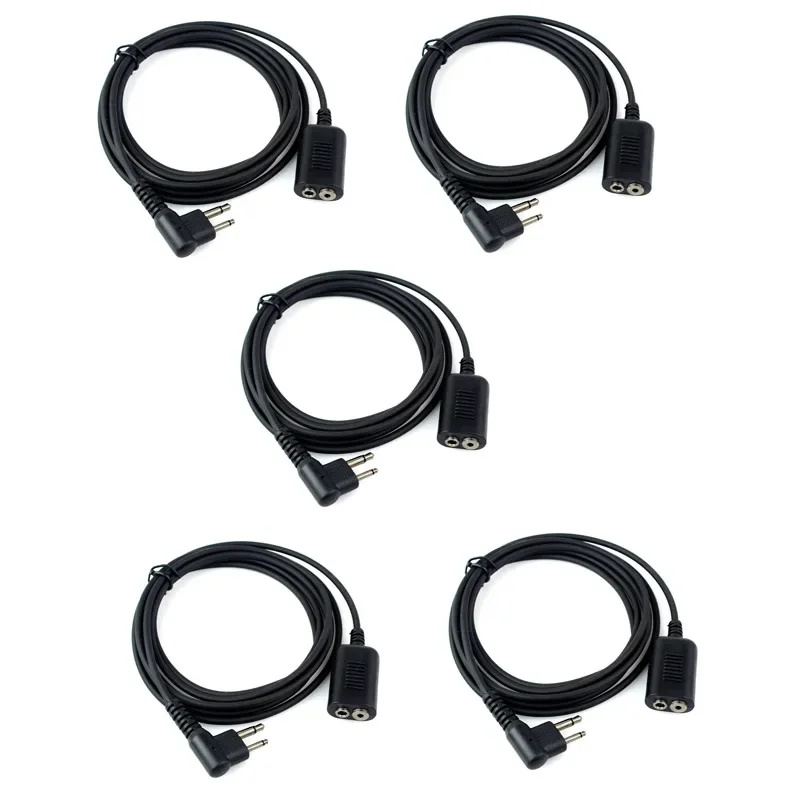 

5PCS M type Speaker Mic Microphone Headset Extension Cable for Motorola GP3188 GP3688 CP200 CP300 CT150 CT250 DTR550 EP350 Radio