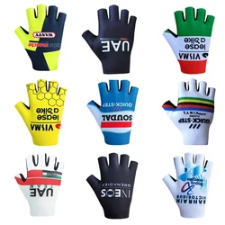 Guantes de ciclismo transpirables para hombre y mujer, manoplas de medio dedo para bicicleta de carretera, antideslizantes y absorbentes de golpes, 2024