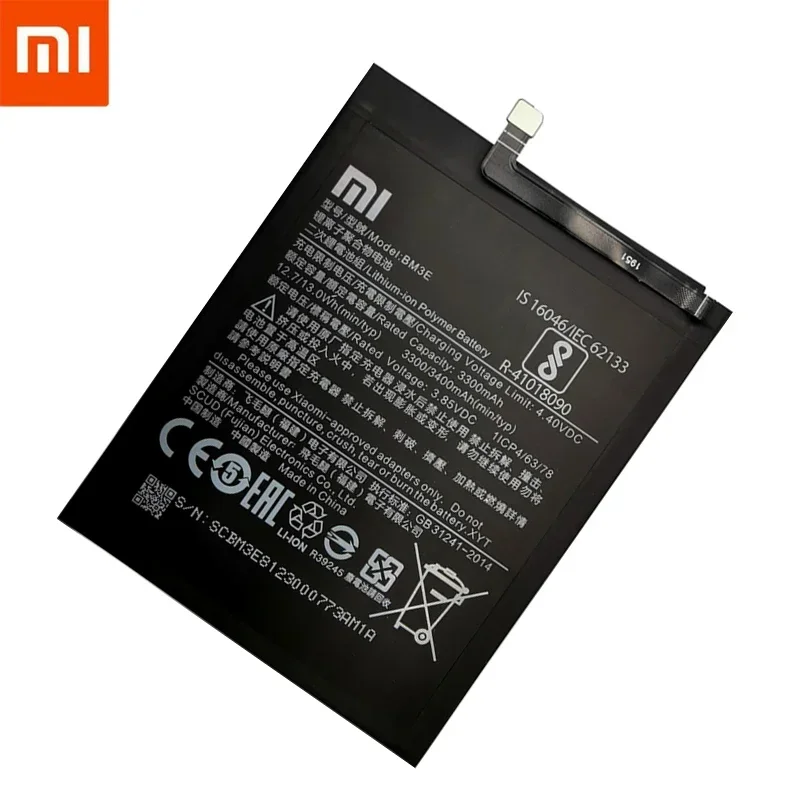 2024 100% Original  Xiao Mi Phone Battery BM3E for Xiaomi Mi 8 Mi8 M8 Real 3400mAh Replacement Batterie Bateria Fast Shipping