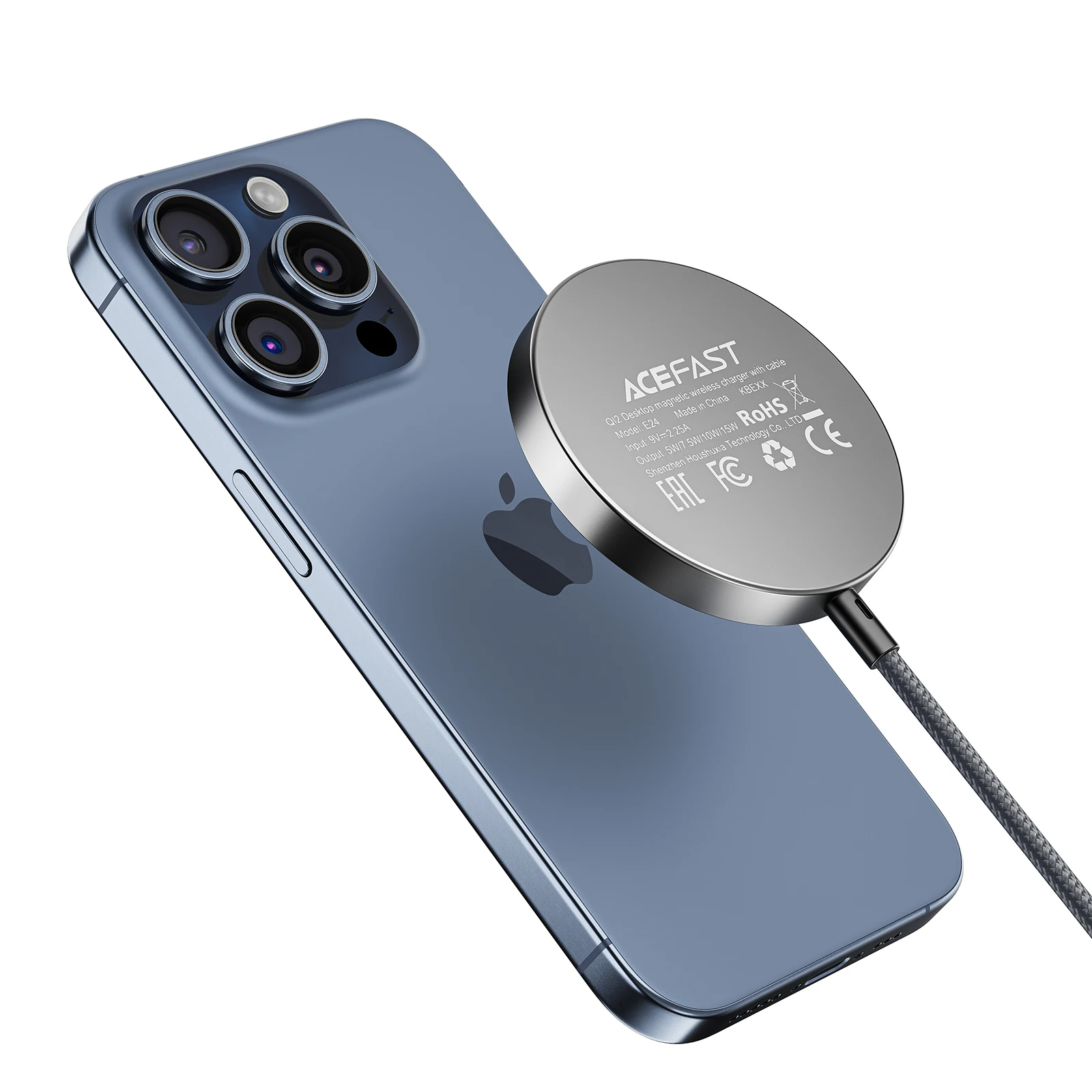 ACEFAST 15W Qi2 Bantalan Pengisi Daya Cepat Magnetik Nirkabel untuk iPhone 16/15/14/13/12 Pro Max Pengisi Daya Nirkabel Desktop untuk Airpods Pro