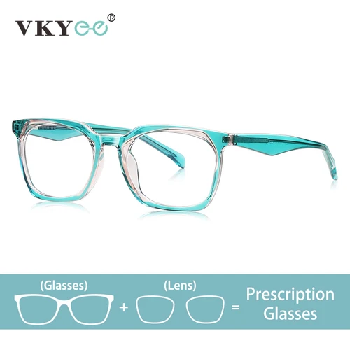 VKYEE, diseño rectangular personalizado, gafas de protección contra luz azul multifocales progresivas, fotocromáticas graduadas personalizables