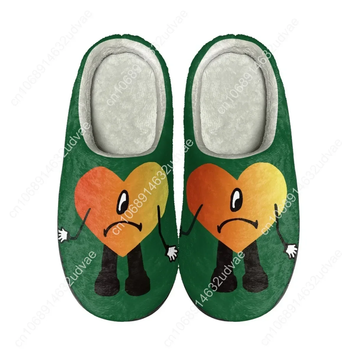 Bad Bunny UN VERANO SIN Print Design Home Cotton Custom Slippers Mens Womens Sandals Plush Casual Keep Warm Shoes Thermal Slippe