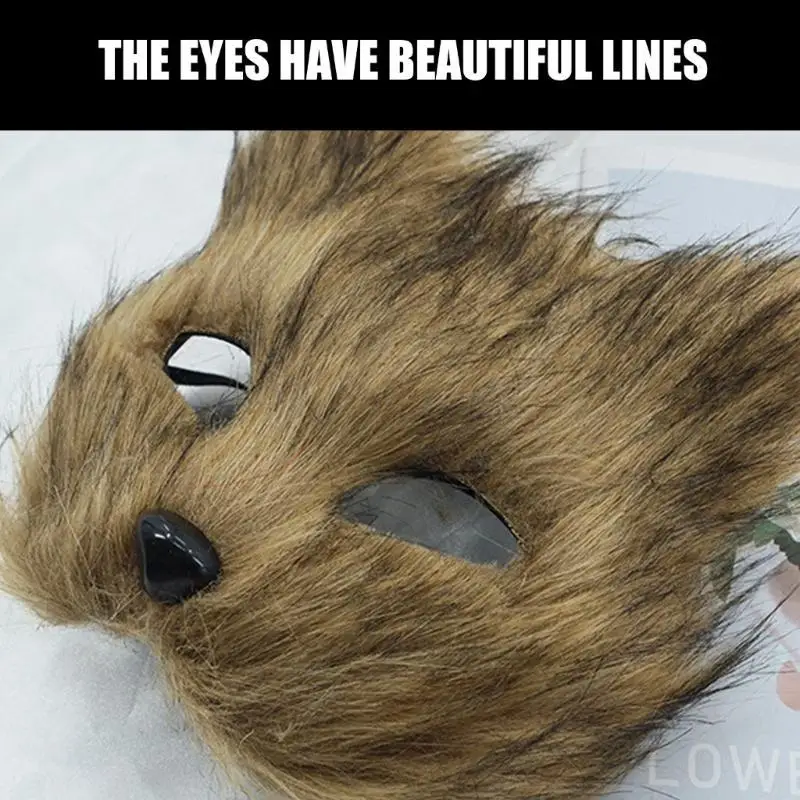 Maschera mascherata da 39bd maschera per gatti pelosi maschera l'accessorio costume Halloween per uomini donne che giocano a