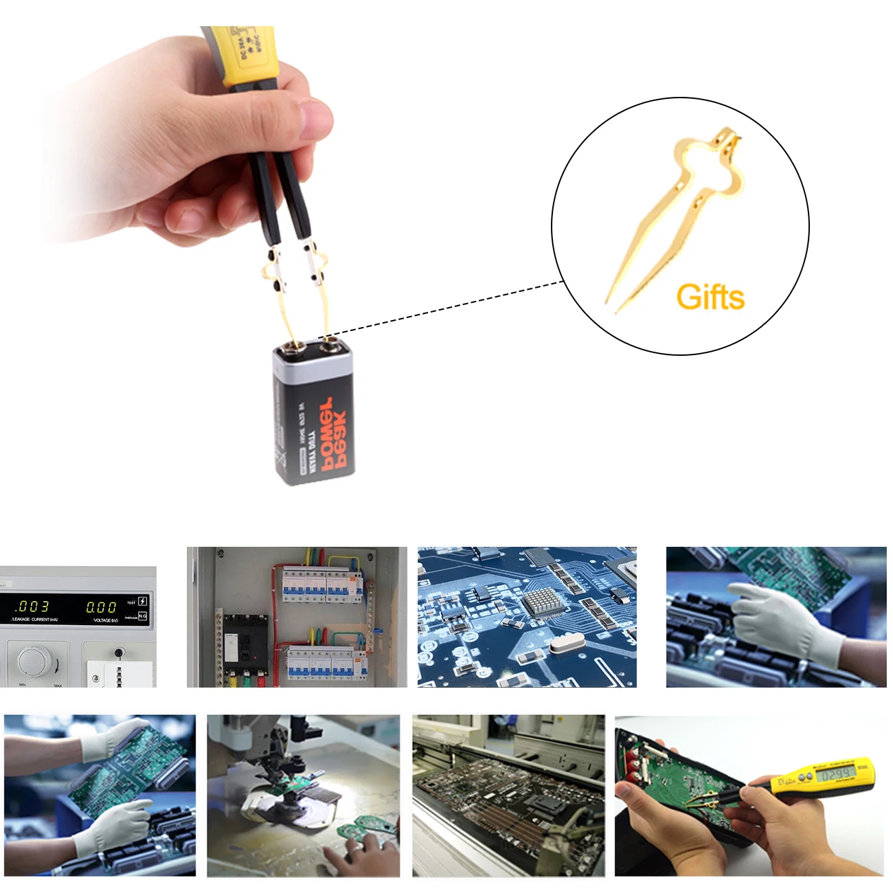 HoldPeak 990C - Multímetro Inteligente SMD de 6000 Lecturas, Medidor de Resistencia, Capacitancia, Diodos, Zener y Continuidad para Electrónica