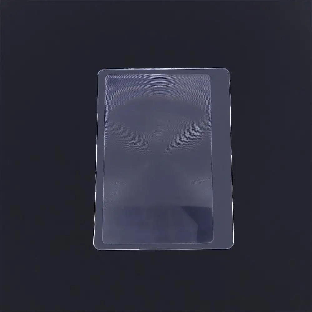 3X Transparent For Reading Newspaper Book Credit Card Shape Loupe Magnifying Glass Fresnel Lens Magnifiers