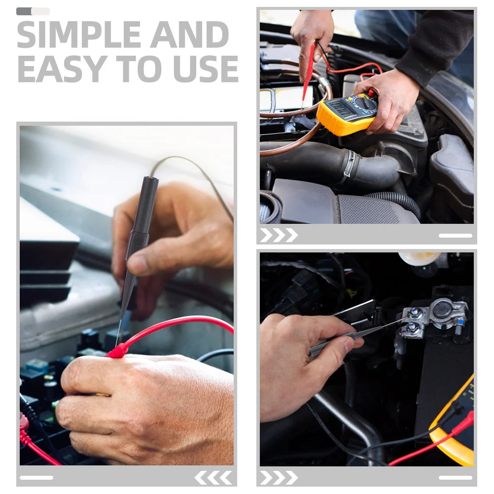 

8pcs Multimeter Test Probe Tips Stainless Steel Piercing Needles For Voltage Current Measurement Electrical Testing Automotive
