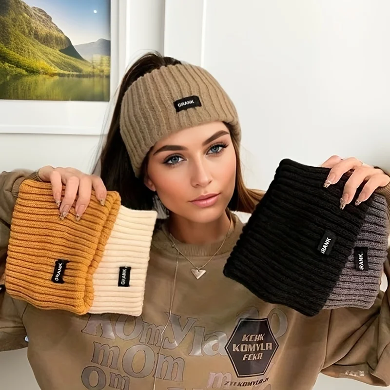 

1/4pcs Fashionable Women's Headband, Warm Outdoor Running and Cycling Headband, Solid Color Simple and Durable