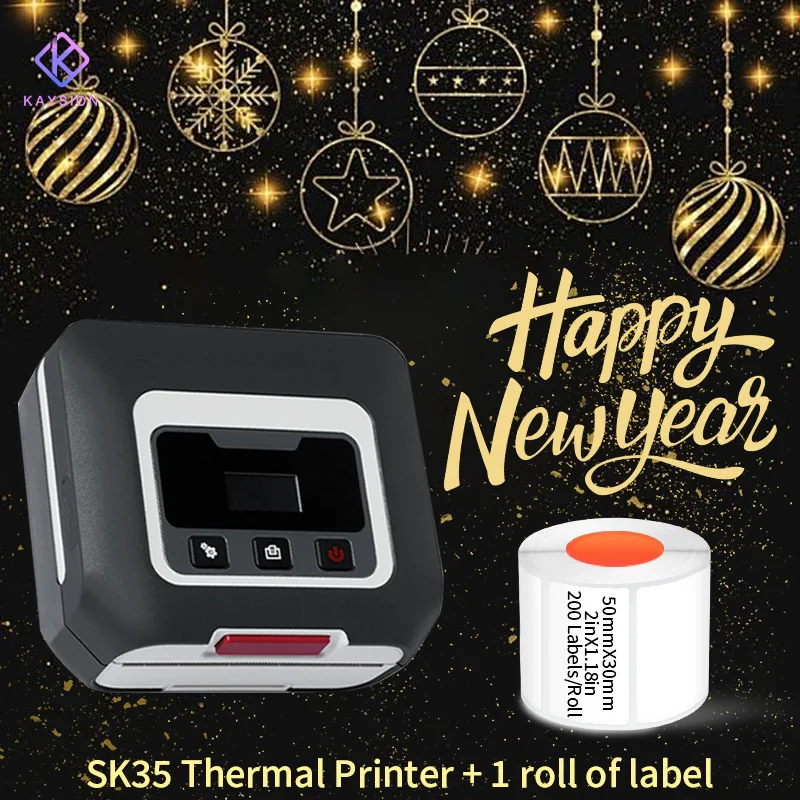 

KAYSION SK35 Portable Thermal Printer+1 Roll label paper Supports Wireless Connection for Mobile Devices