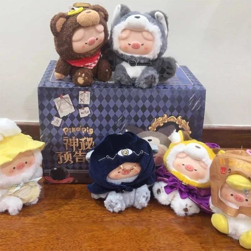 

Cute Genuine Piko Pig Mysterious Teaser Series Blind Box Velcro Plush Cute Figurine Figurine Pendant Birthday Gift Mystery Box