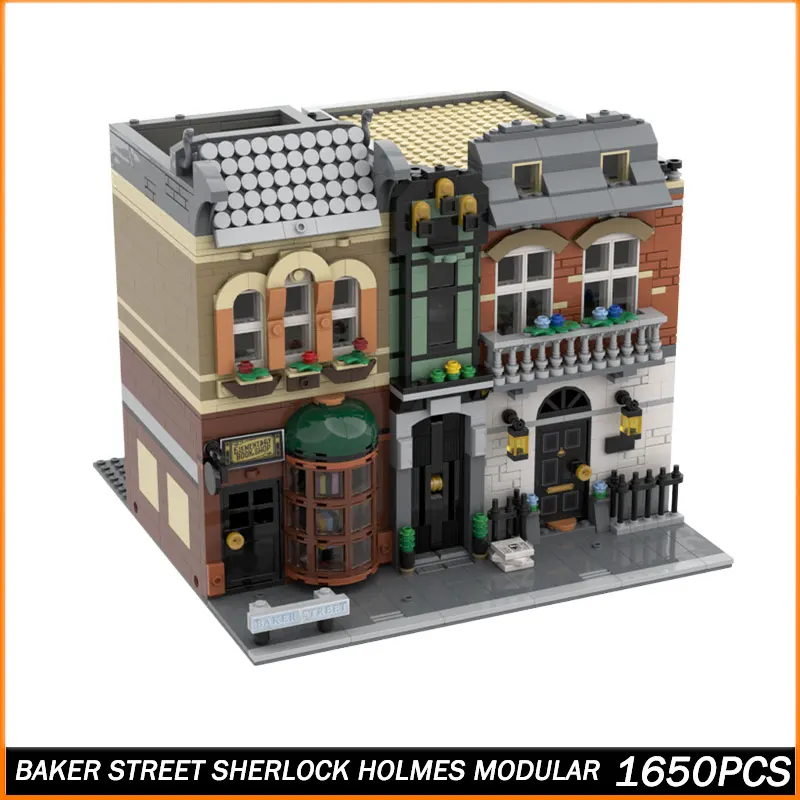 

MOC Street Scape Series Building Block Street Anime Architecture Model Brick Particle Creative Gifts Model British Gifts