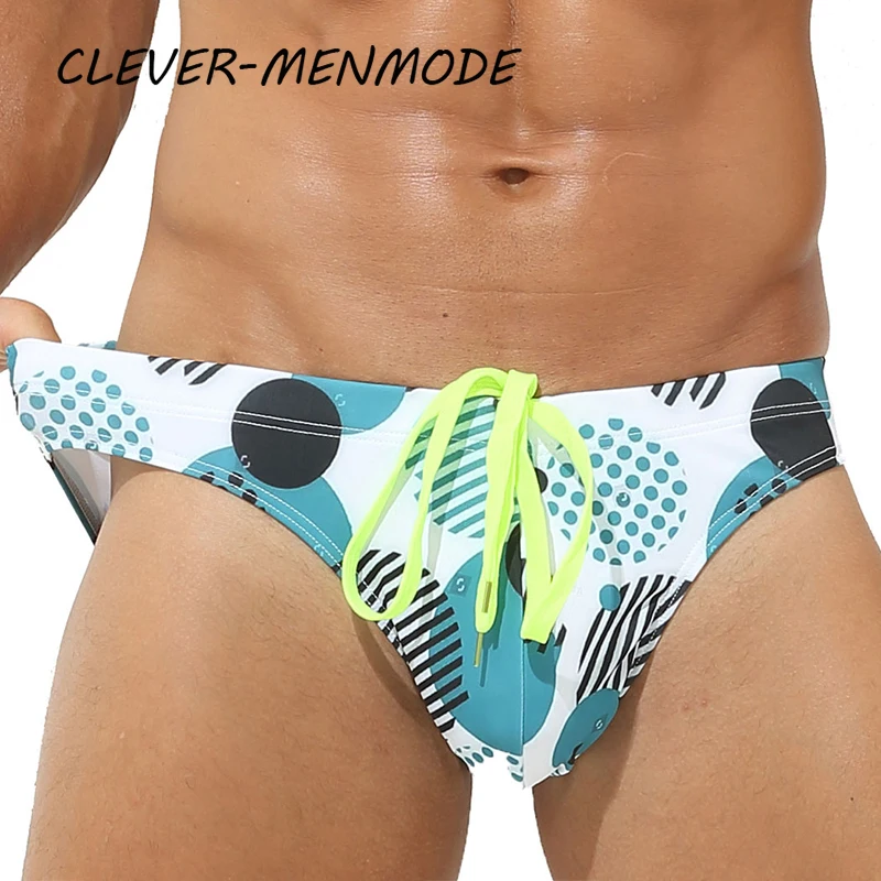 

Men's sexy Summer Beach Surfing Shorts Beachwear Low Rise Print Swim Briefs Swimwear European and American Fashion Bikini