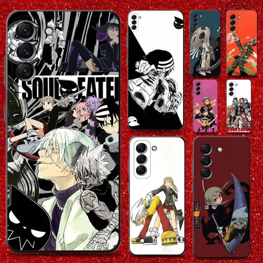 

Anime S-Soul Eater Phone Case For Samsung Galaxy A13,A21s,A22,A31,A32,A52,A53,A71,A80,Soft Black Shell