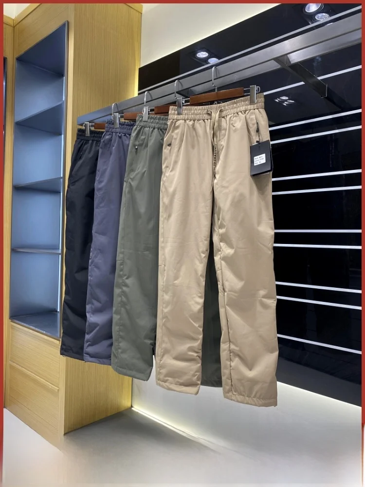 

Thiened Fce Outdoor мужские ветрозащитные водонепроницаемые повседневные брюки с эластичной резинкой на талии брюки на осень и зиму стандартной посадки Str...