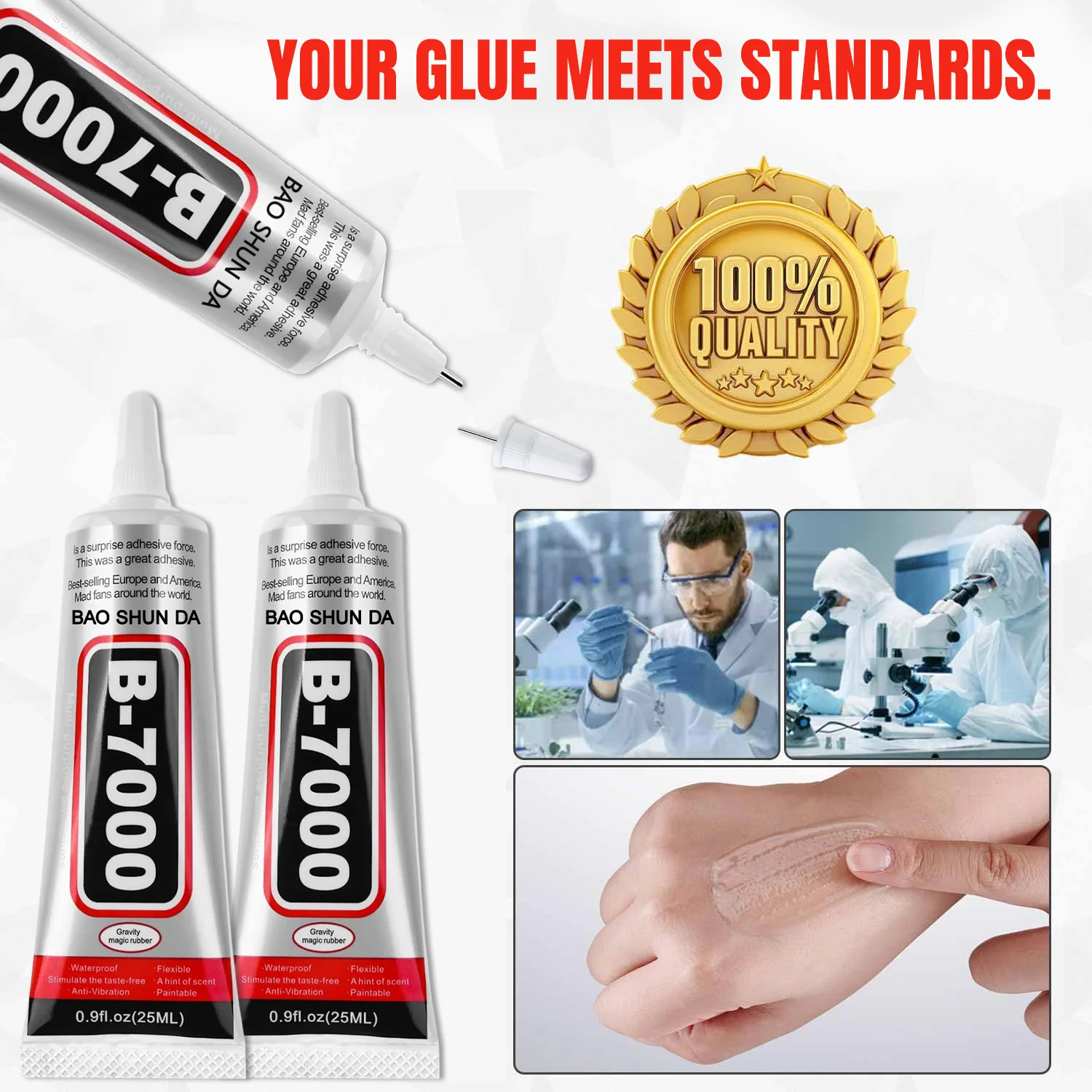 B7000 basso odore non tossico colla potente, colla speciale per l'incorporazione di gioielli trasparente senza traccia giallo adatto per la manutenzione manuale di gioielli in vetro 110ml 1-5pcs