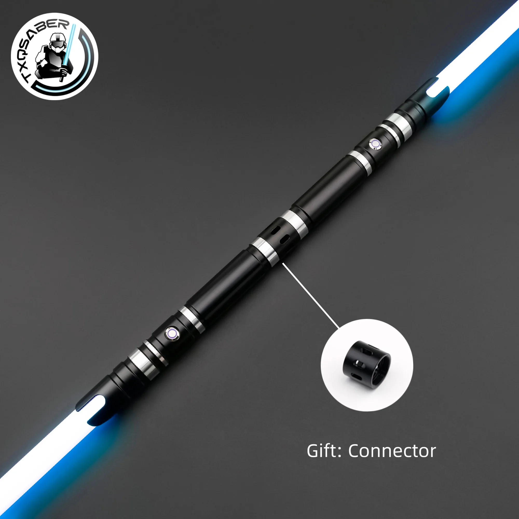 TXQSABER Double-edged Lightsaber Heavy Dueling RGB Gesture Control Metal Hilt Toys Cosplay Gift Light Jedi Saber Swords